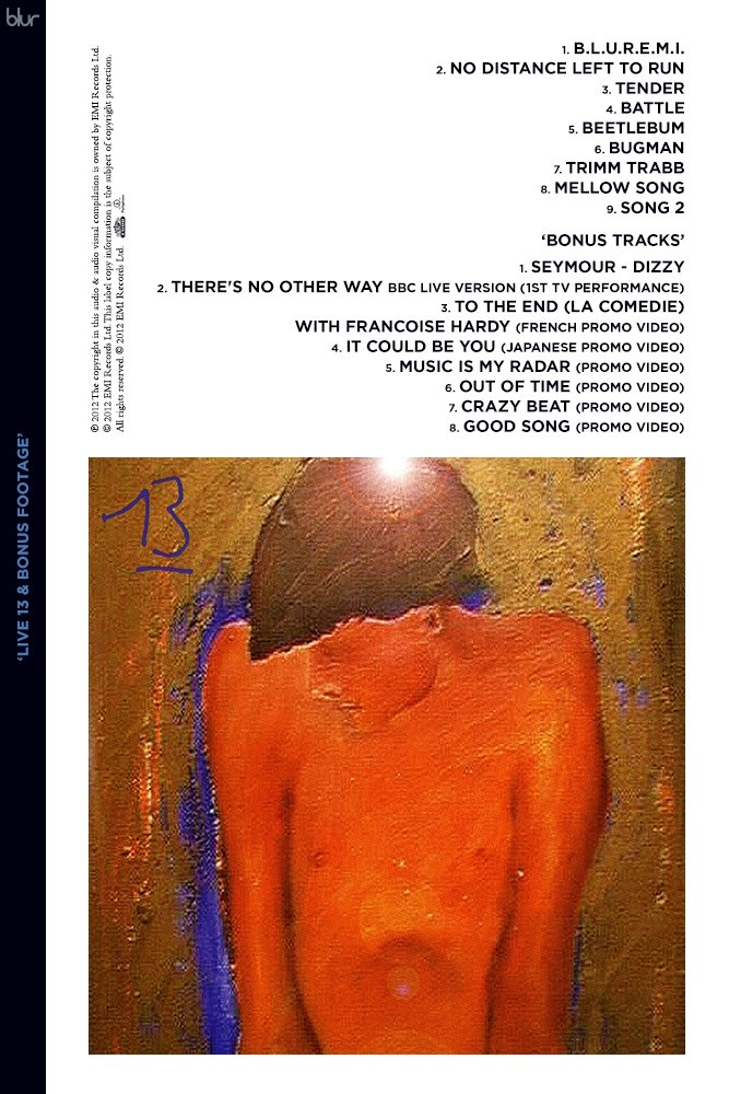 Blur: Live 13 & Bonus Footage poster