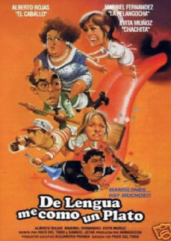 De lengua, me como un plato poster